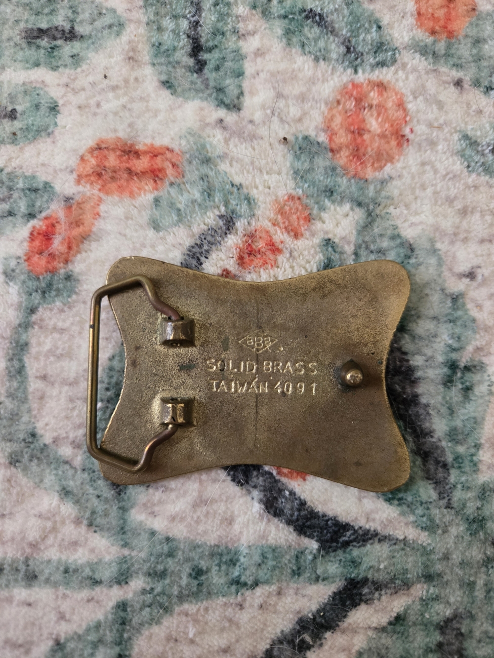 Vintage Miller Solid Brass Belt Buckle - Picture 2 of 4